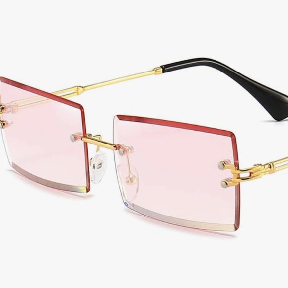 Dollger Rimless Rectangle Sunglasses - Picture 1 of 4